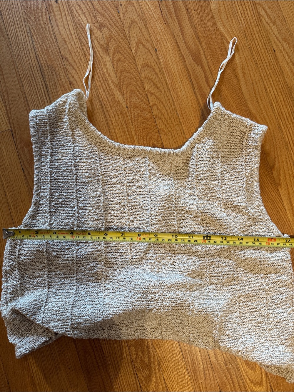 American Eagle Outfitters Neutral Oatmeal Knit Crop Tank